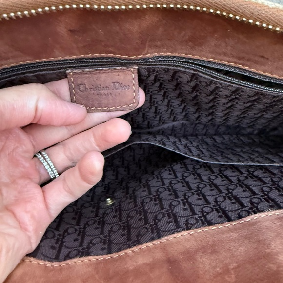 Absolutely stunning vintage Dior handbag canvas and leather signature lining - Picture 7 of 17
